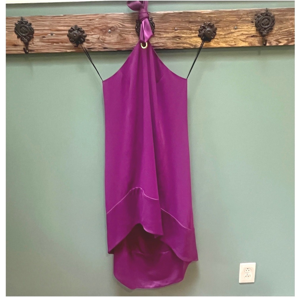 Trina Turk Magenta Purple Halter High-Low Dress Size 8 NWT TD176006